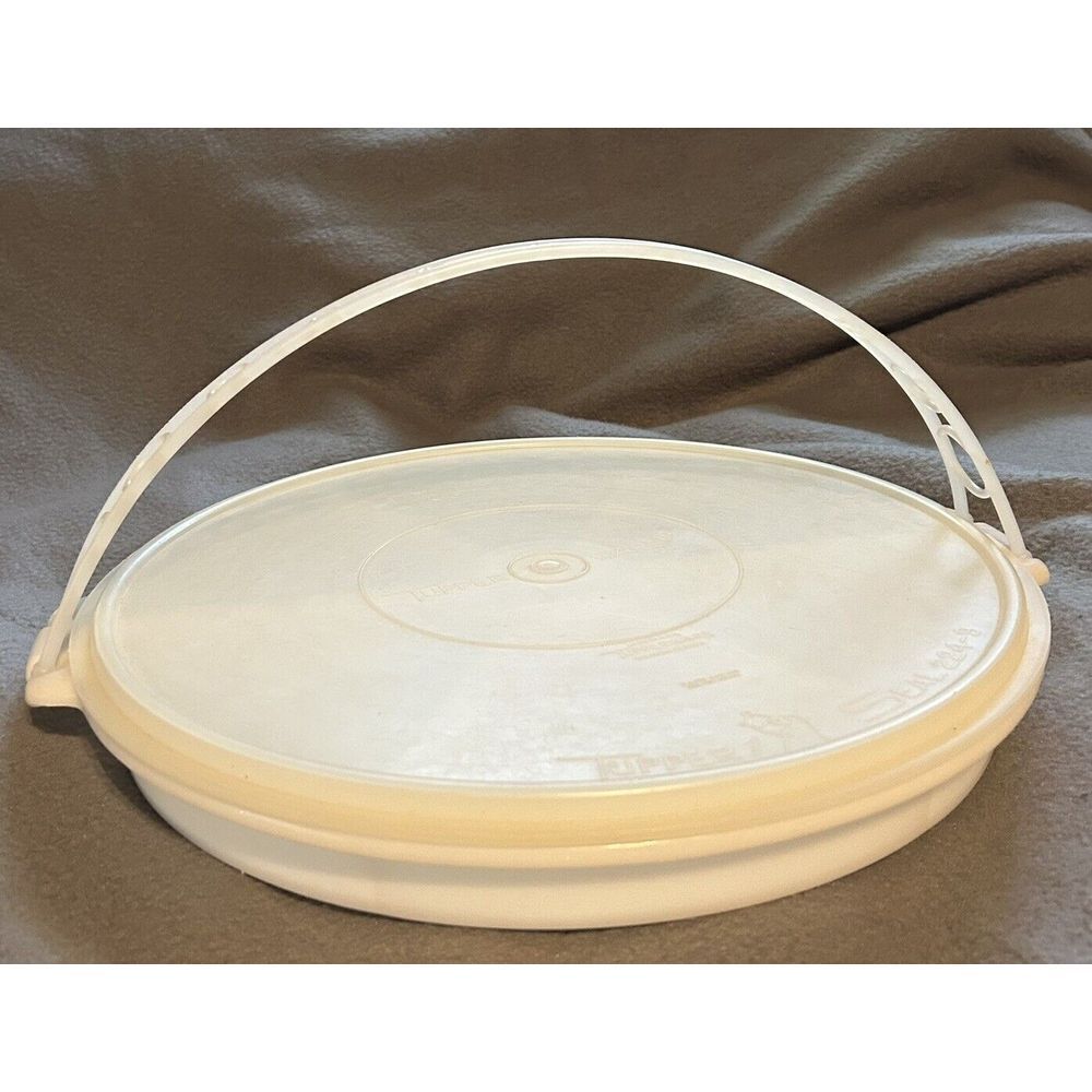 Tupperware Relish‎ Tray #405-9 Vegetable 6 Section Serving Lid 224-9 Handle Vtg